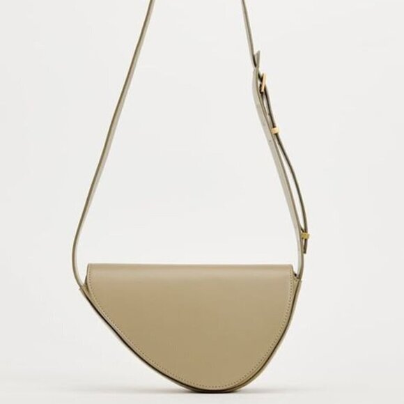 Zara Asymmetric Crossbody Bag Beige NWT - Picture 3 of 12